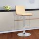 Armen Living Aubrey Cream/Chrome Adjustable Height Stool-1
