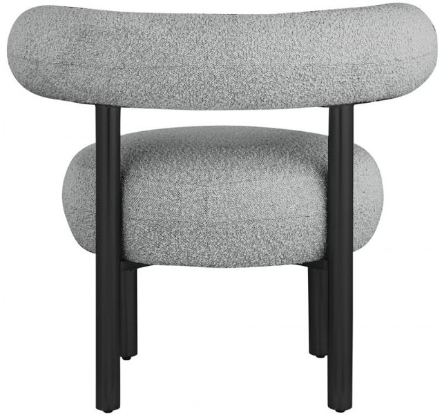 Meridian Furniture Bordeaux Grey/Matte Black Boucle Fabric Accent Chair-1