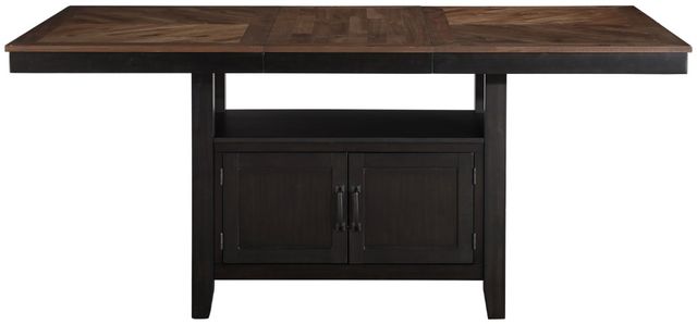 Steve Silver Co. Bermuda 6-Piece Black/Dark Acacia Counter Dining Set-2