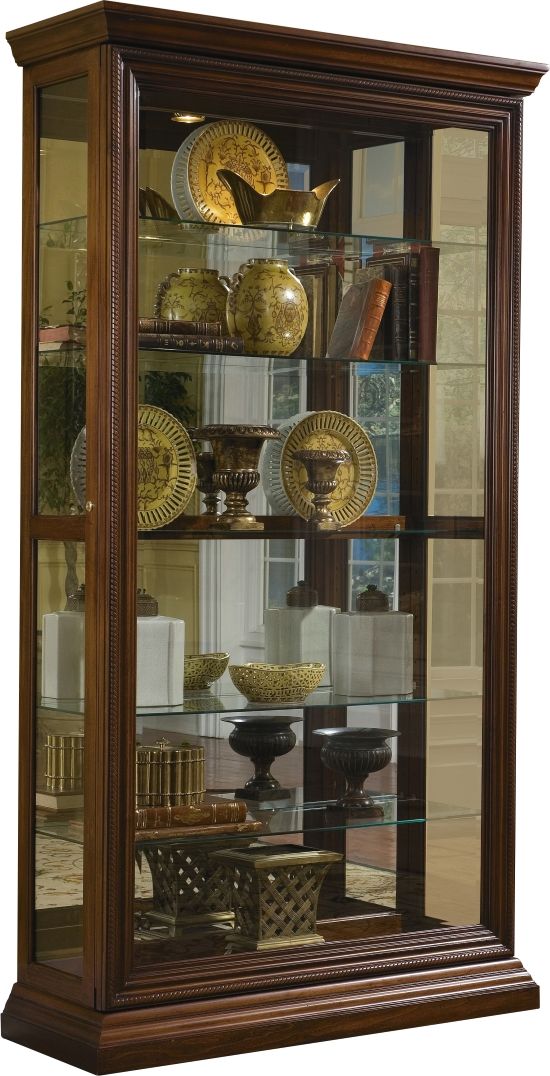 Pulaski™ PFC Oak Brown Two Way Sliding Door Curio-0