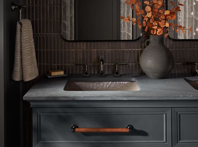 Kohler Yepsen® Translucent Sandalwood 20" Rectangular Undermount Bathroom Sink, No Overflow-4