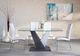 Mazin Furniture Peyton Chrome/White Side Dining Chair-2
