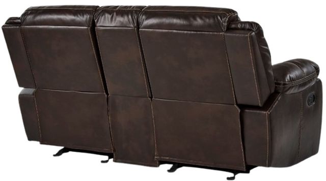 Homelegance® Bastrop Brown Double Manual Glider Reclining Loveseat with Center Console-3