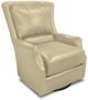 England Furniture Customizable Louis Leather Swivel Chair-1