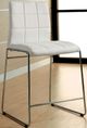 Furniture of America® Richfield II 5-Piece Glass Top Counter Height Table with Silver Legs-4