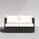 Enclover Chestnut Birds Eye/Black Loveseat-1