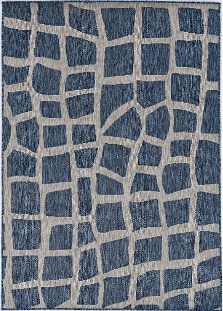 KAS Rugs Provo Blue/Gray Bedrock 5'x8' Area Rug-0
