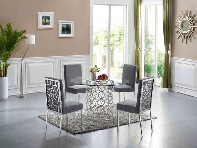Meridian Furniture Opal Chrome Dining Table-3