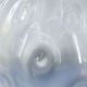 A & B Home Gray/White Mira Short Glass Vase-3
