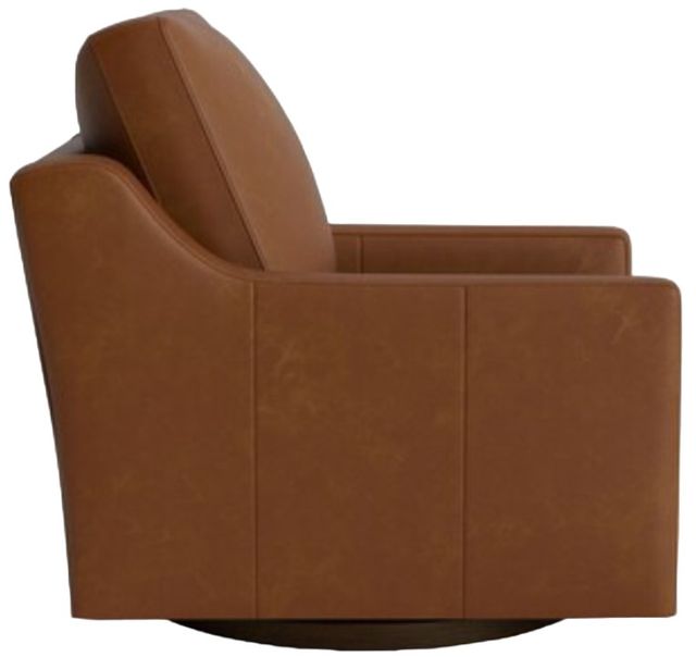 Bassett® Furniture Customizable Benchmade Premier Leather Slope Arm Swivel Chair-2