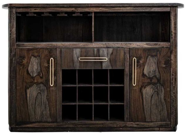 International Furniture Direct Balam Stained Dark Bar-3