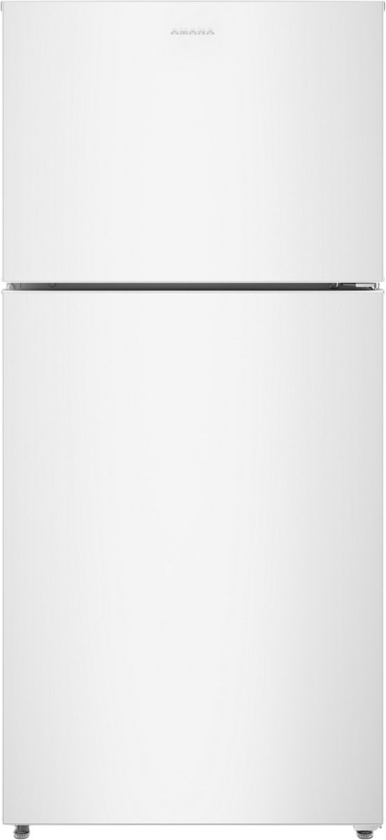 Amana® 30" 19.3 Cu. Ft. White Top Freezer Refrigerator with Dual Crisper Drawers-0