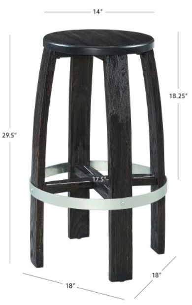 Powell® Craft Dark Brown Stout Bar Stool-2