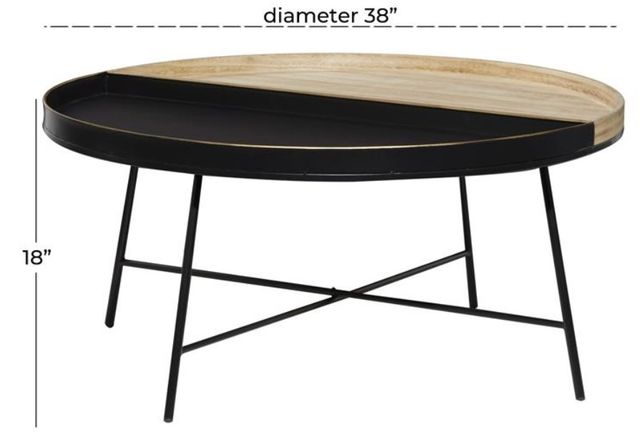 Deco Marche Black Two-Toned Coffee Table-3