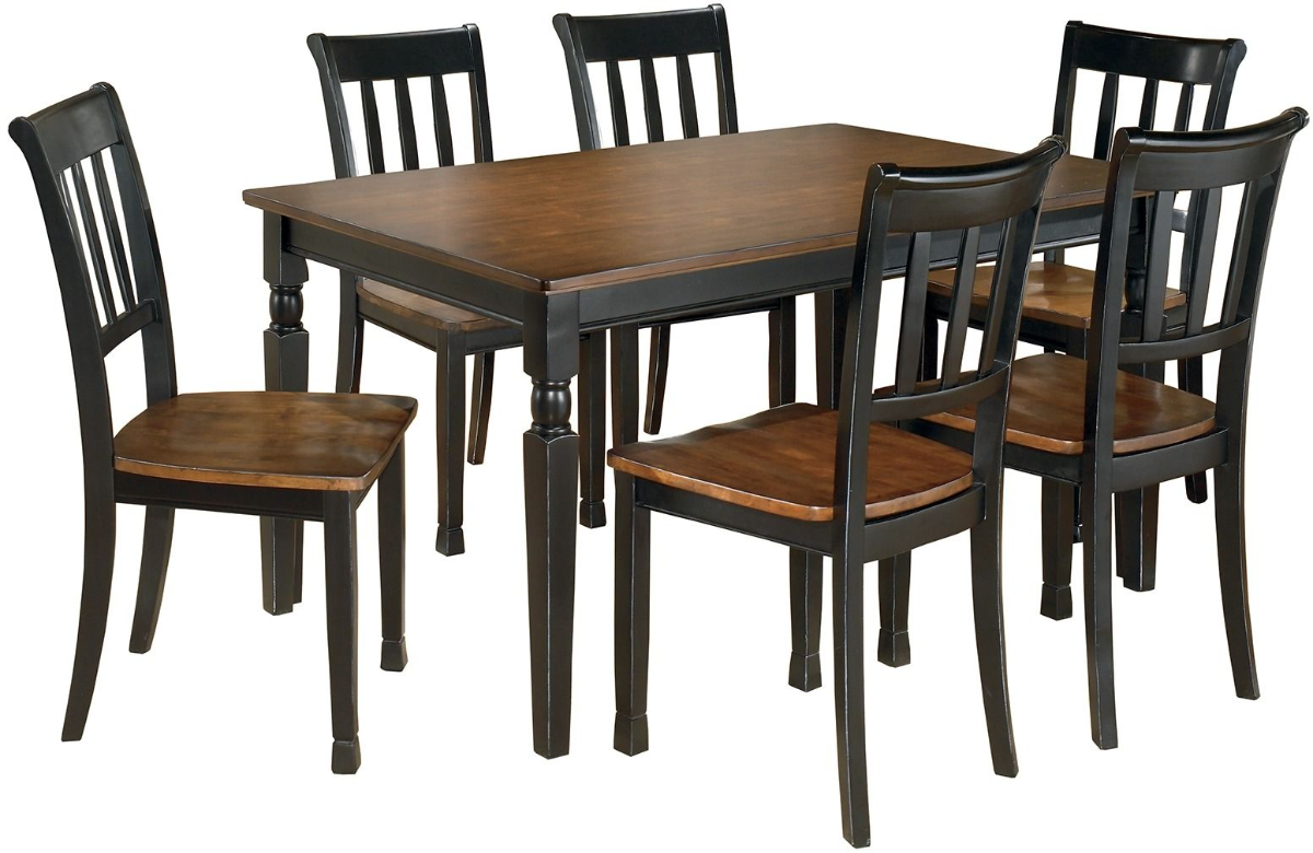 Signature Design by Ashley® Owingsville 7-Piece Black/Brown Dining