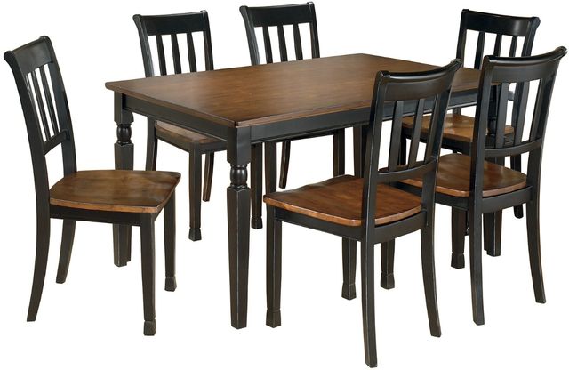 Signature Design by Ashley® Owingsville 7-Piece Black/Brown Dining Set-0