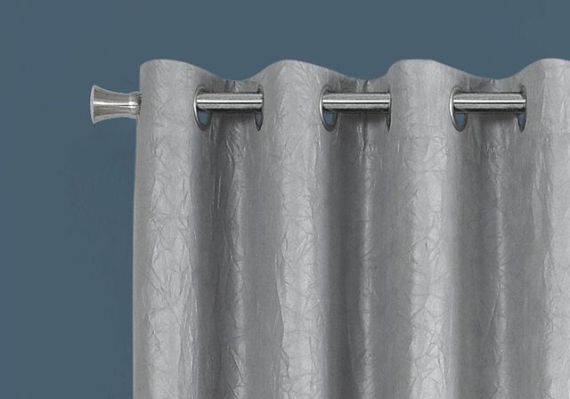 Monarch Specialties Inc. 2-Piece Silver 52" x 95" Room Darkening Curtain Panel Set-4