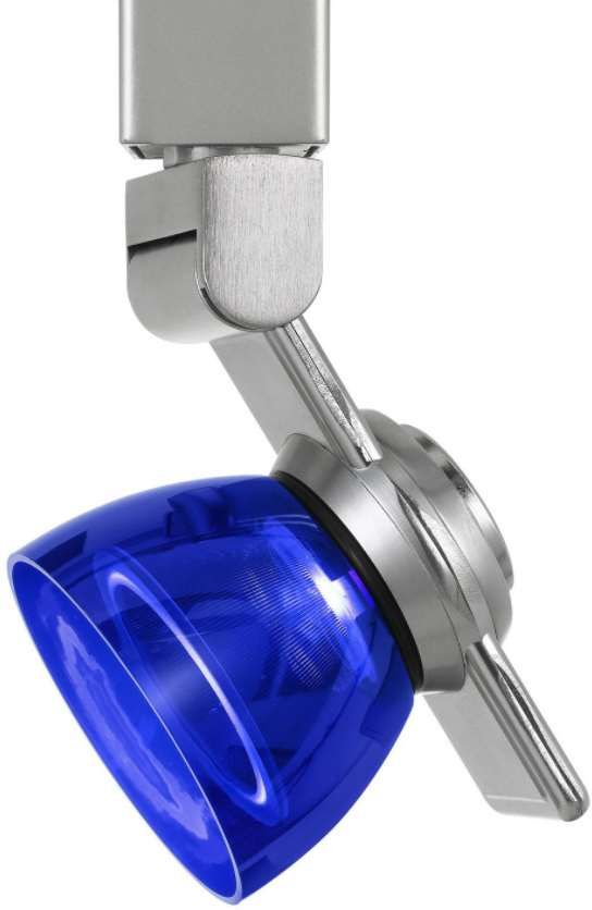 Cal® Lighting & Accessories Blue/Brushed Steel Track Light-1