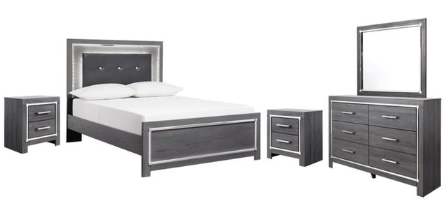 Signature Design by Ashley® Lodanna 5-Piece Gray Full Panel Bed Set-0
