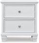 Signature Design by Ashley® Fortman White Nightstand-1