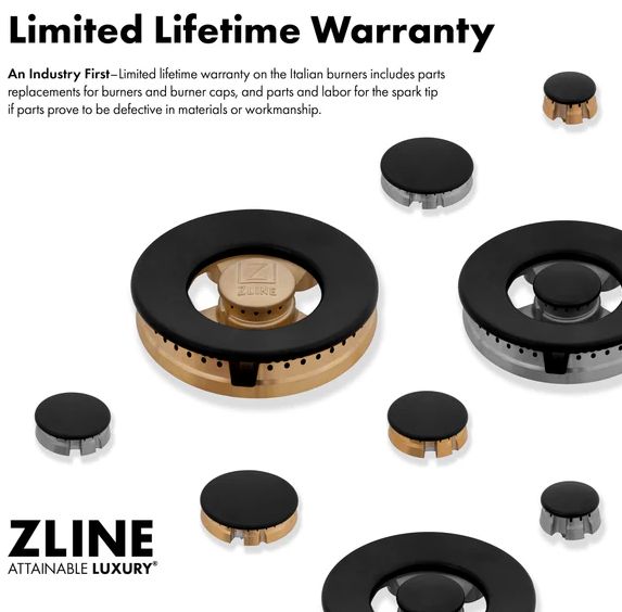 ZLINE Set of 4 Brass Range Burners-2