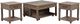 Liberty Furniture Parkland Falls 3-Piece Weathered Taupe Optional Occasional Table Set-0