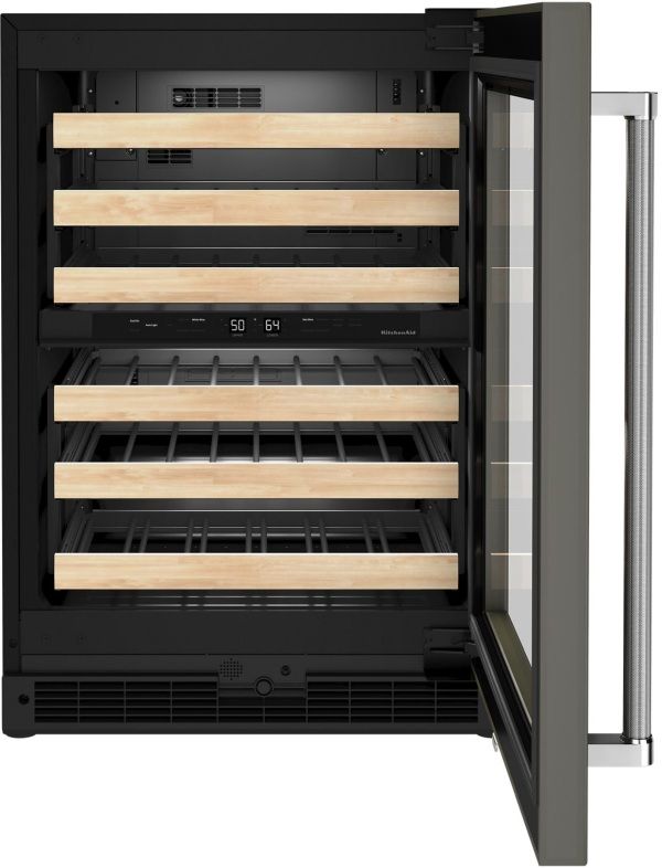 Refroidisseur à vin encastré de 24 po KitchenAid® de 46 bouteilles - Prêt pour le panneau-10