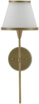 Currey & Company Bagno Brimsley Antique Brass/Opaque Wall Sconce-2