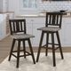 Mazin Furniture Amsonia Black/Distressed Gray Swivel Bar Chair-4