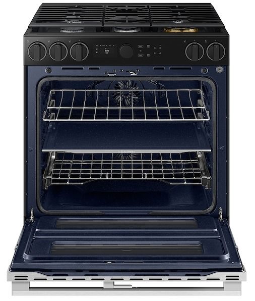 Samsung Bespoke 30" Fingerprint Resistant Stainless Steel Slide-In Dual Fuel Range-1