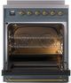Ilve® Nostalgie II Series 30" Blue Grey Pro Style Induction Range-1
