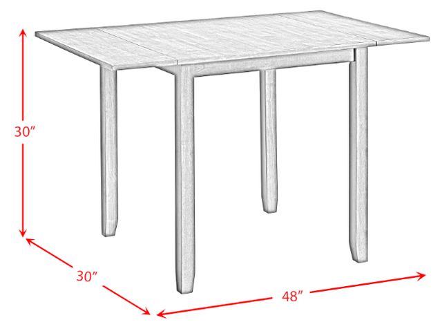 Elements International Alex Espresso 3-Piece Dining Set-2