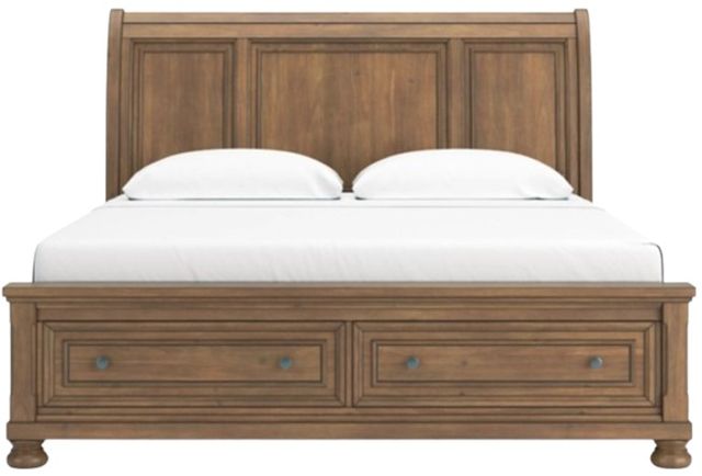 Signature Design by Ashley® Feddinger Medium Brown King Storage Sleigh Bed-3