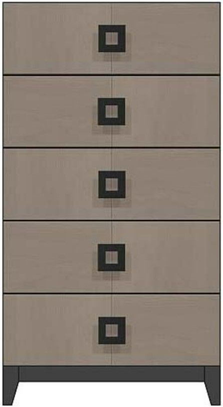 Country View Woodworking Customizable American Modern Brown Maple 28'' 5-Drawer Chest-0