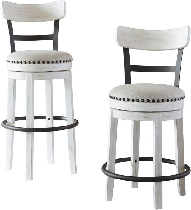 Signature Design by Ashley® Valebeck White Bar Stool-4