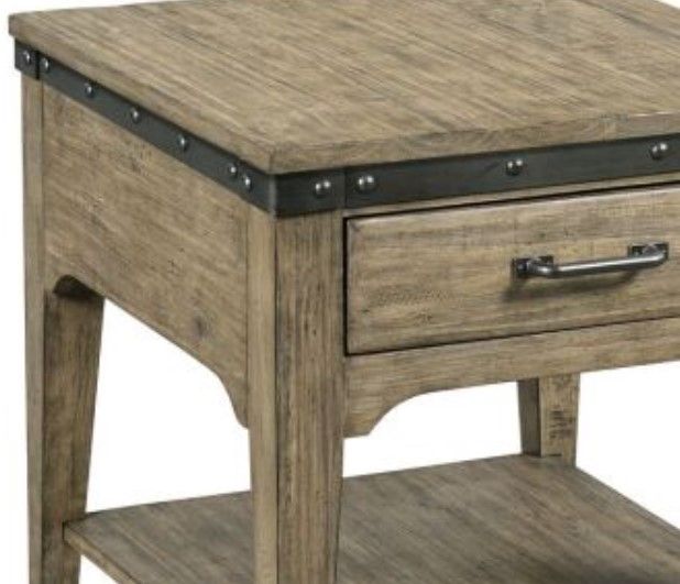 Kincaid® Plank Road Artisan's Stone Drawer End Table-2
