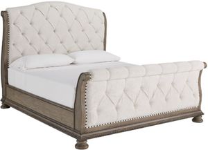 Signature Design by Ashley® Ardenfield Beige/Light Brown Queen Upholstered Sleigh Bed