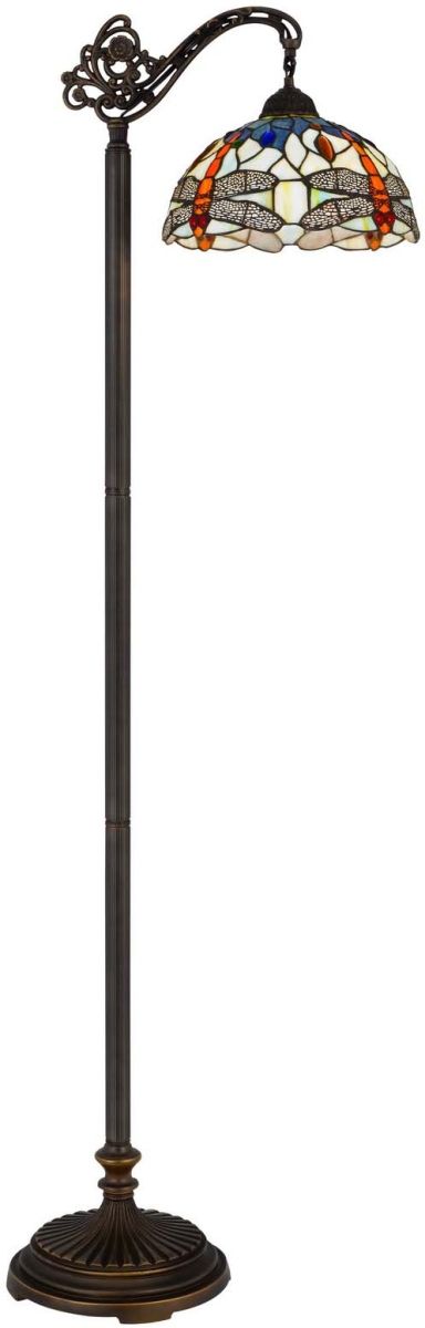 CAL Lighting & Accessories Tiffany Bronze Floor Lamp-1