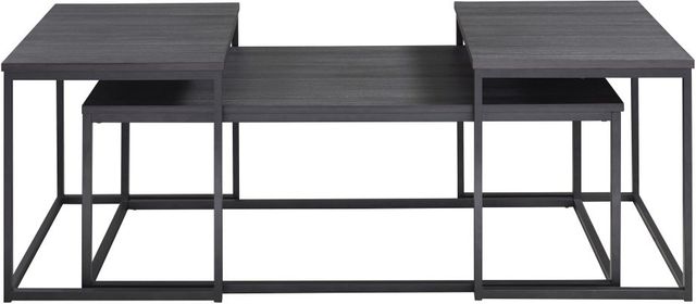 Signature Design by Ashley® Yarlow 3 Piece Black Occasional Table Set-1