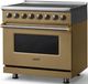 Viking® 5 Series 36" Golden Hour Pro Style Induction Range with Brushed Brass Trim-2