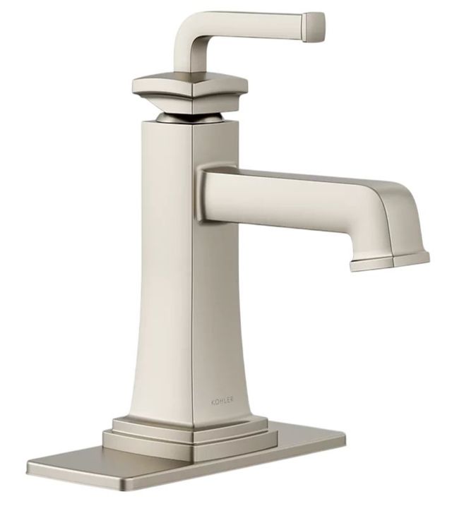 KOHLER® Riff® Vibrant Brushed Nickel 0.5 GPM Single-Handle Bathroom Sink Faucet-0