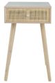 A & B Home Beige Accent Table with Woven Rattan Panels Drawer-2