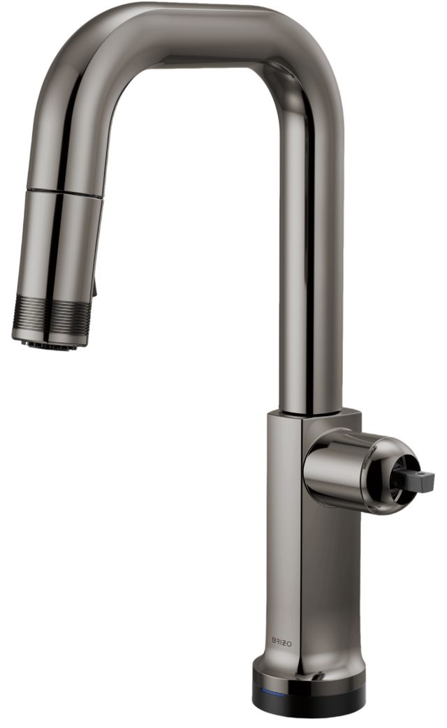 Brizo Kintsu® Lumicoat® Black Onyx SmartTouch® Pull-Down Prep Faucet with SquareSpout-0