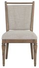 Liberty Furniture Hickory Grove Elliston Oatmeal/Heirloom Brown Upholstered Dining Side Chair-2