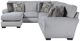 Homelegance® Kieran 3-Piece Gray U-Shape Sectional and Chaise-4