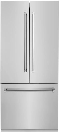 ZLINE 36 In. 19.6 Cu. Ft. Stainless Steel Built In French Door Refrigerator