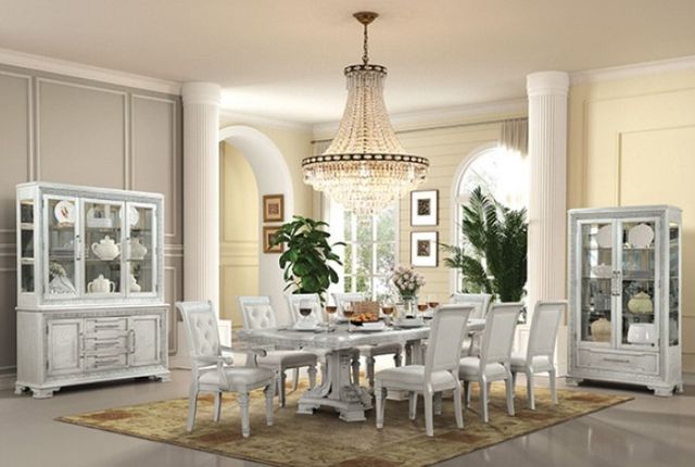 Furniture of America® Stella Mia 25-Piece Ivory Dining Side Chair Set-1