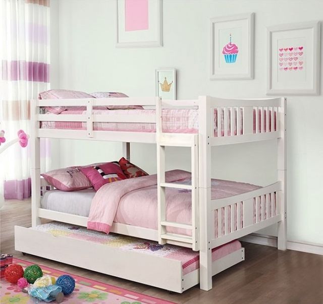 Furniture of America® Cameron White Full/Full Bunk Bed-1