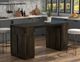 International Furniture Direct Dark Mezquite Stained Dark Kitchen Island-1