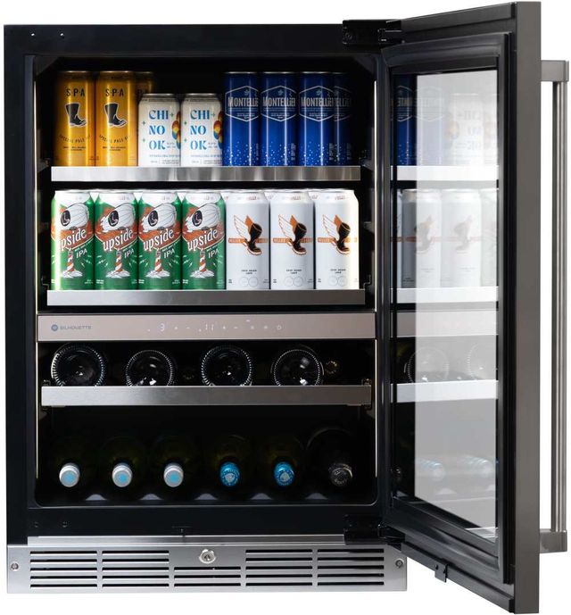 Silhouette® Pro Gen 3 24" 4.8 Cu. Ft. Stainless Steel Built-In Wine Cooler-3